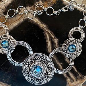 Gorgeous Silver and Blue Necklace.